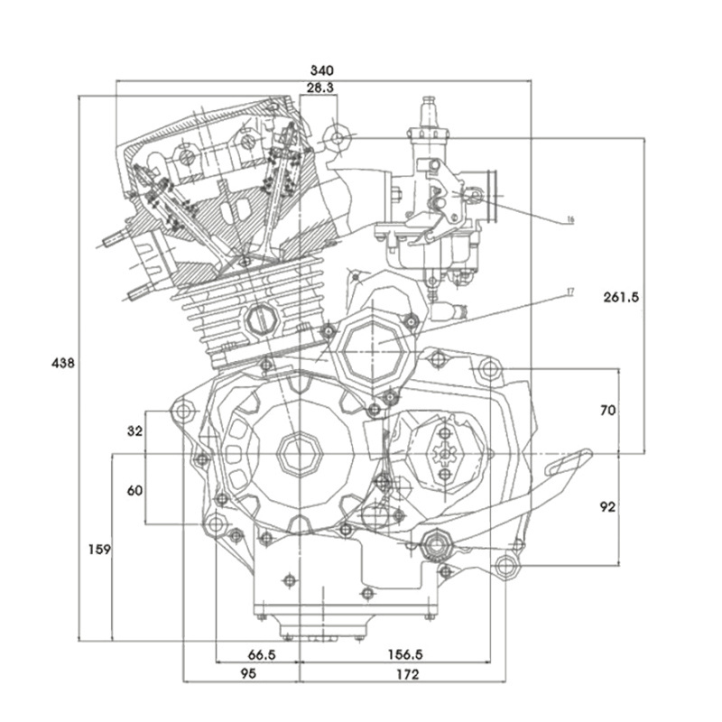 CQJB racing bike loncin 200cc engine 150cc moto scooter engine