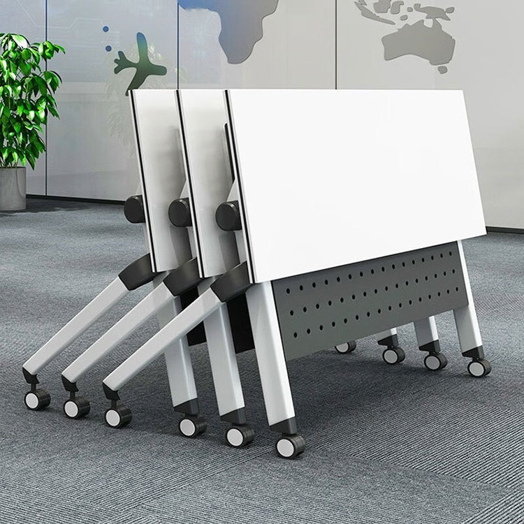 Office Furniture Modern Folding Conference & Meeting Tables Desk Mobile Foldable Training Table For Hospital School Hotel Prison