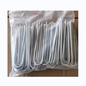 Galvanized Sod Pins Anti-Rust Garden U-Type Turf Staples artificial grass landscaping u shaped ground nails for sale