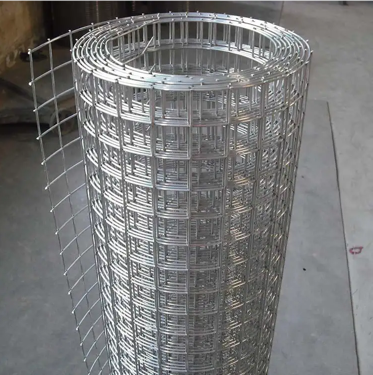 Custom 8 9 12 16 21 26 gauge hot-dip rust proof galvanized stainless steel welded wire mesh roll for garden fence/ bird cage