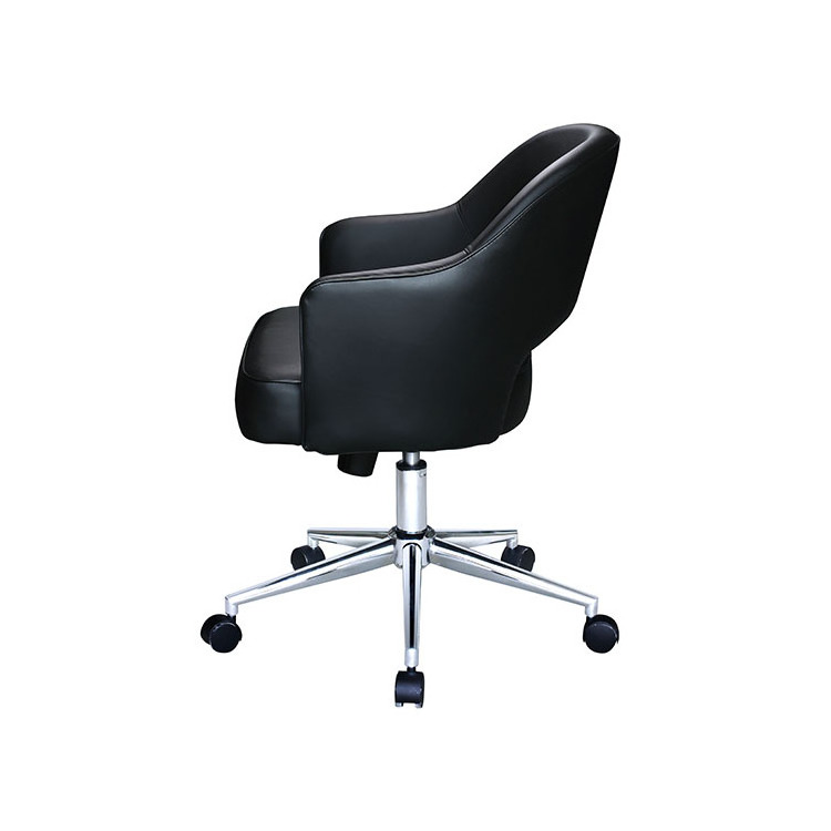 Modern Height Adjustable Living Room PU Leather Office Chair Reclining Swivel Chair with Wheel