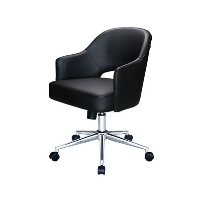 Modern Height Adjustable Living Room PU Leather Office Chair Reclining Swivel Chair with Wheel