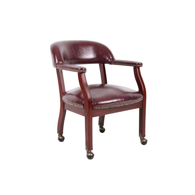 Wooden Seats Solid Wood Frame Dining Chairs Wooden Leather Upholstered Back Coffee Chairs