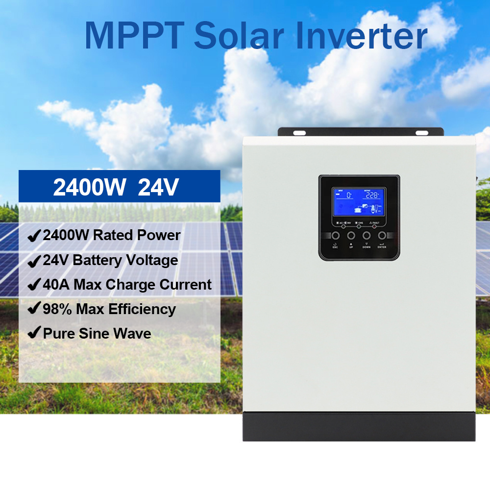 Y&H 3000W Solar Hybrid Inverter Built-in MPPT 40A Solar Charge Controller 24V 220V Output Pure Sine Wave  Solar Inverter