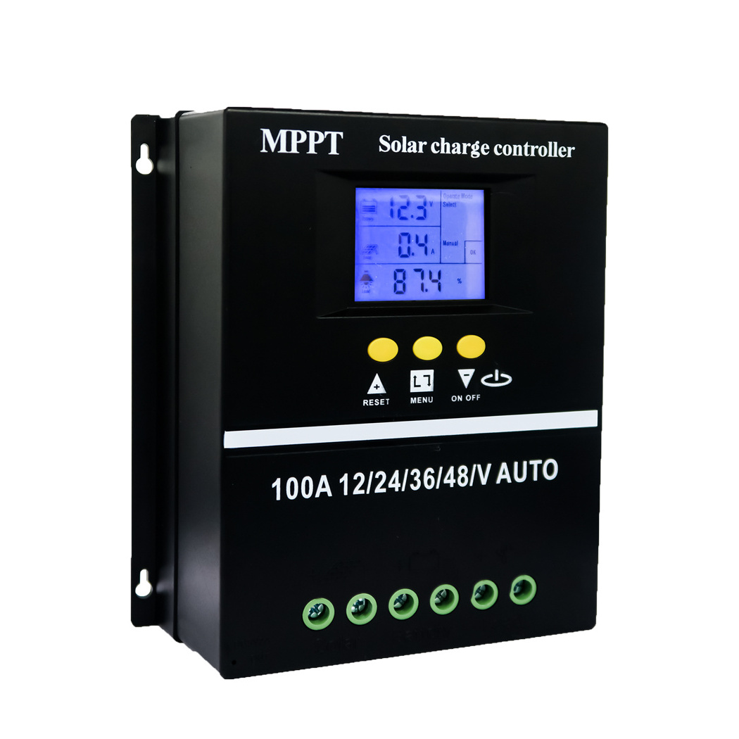 Y&H 100A MPPT Solar Charge Controller 12V 24V 36V 48V LCD Display PV Panel Battery Intelligent Regulator for Lead-acid/Lithium