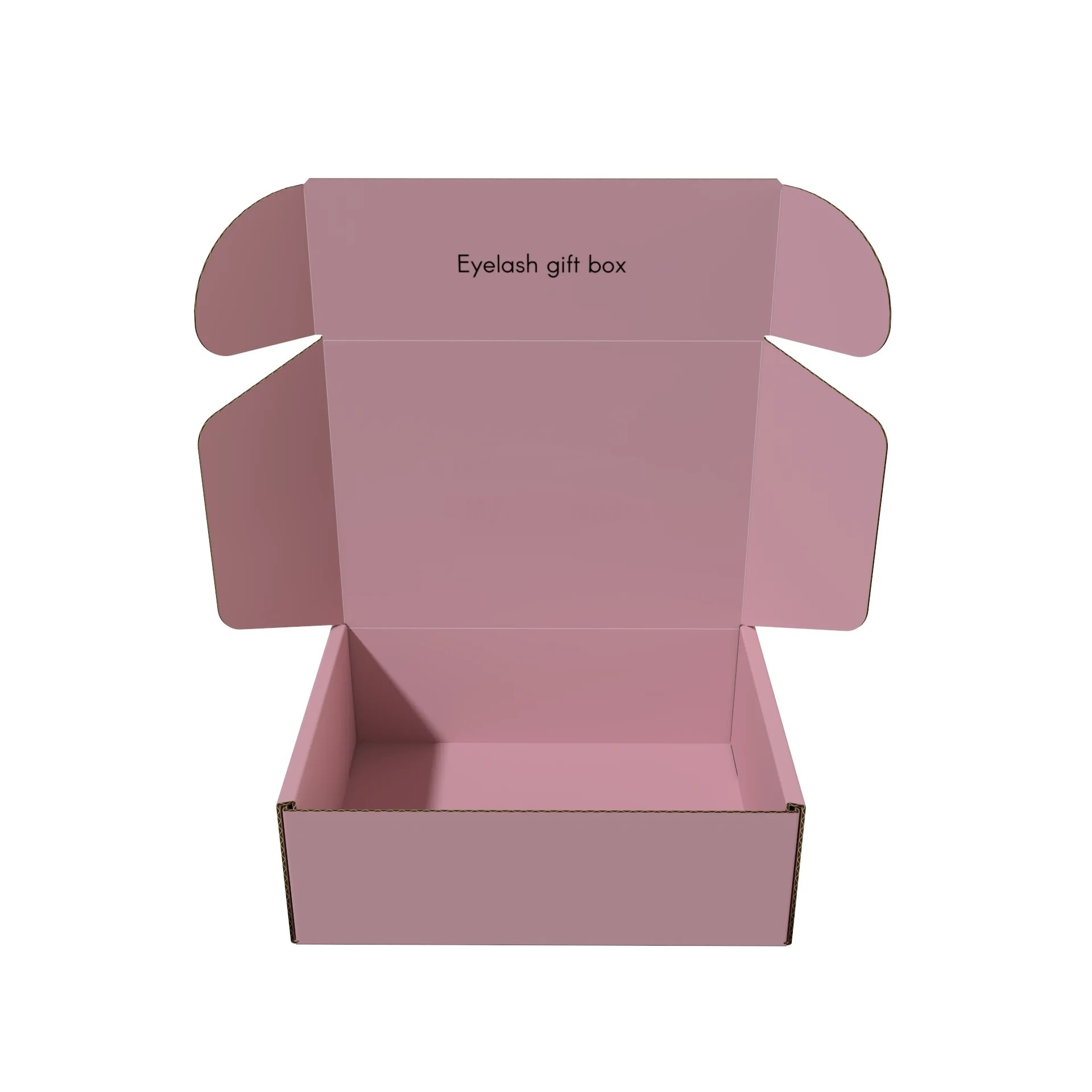 Customized Size Recyclable Packaging Box Pink Girls False Eyelashes Custom Gift Box Matching Liquid Eyeliner Packaging Box