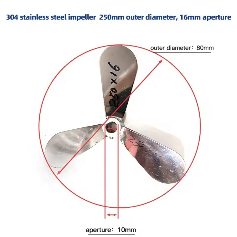 Dispersion Plate 3 Leaf Propeller SUS304 Mixer For Paint Stirrer Paddle Stirrer Paint Mixing Blade