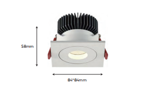 12w morden antiglare shopmall lights dimmable Factory Price Square Frame Downlight Led Wall Recessed Spot Light New Design