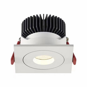 12w morden antiglare shopmall lights dimmable Factory Price Square Frame Downlight Led Wall Recessed Spot Light New Design