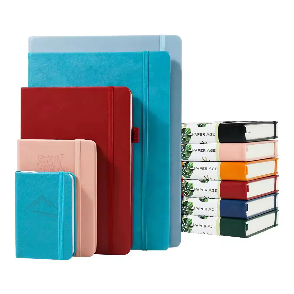 Trending products 2023 new arrivals a5 a6 notebook diary journals and planners hardcover pu leather business notebook set