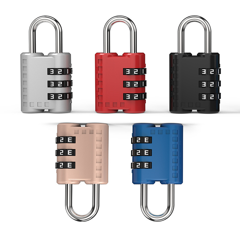 Up Security 3 Digits Combination Fashion Luggage Lock 33H-3D Combination Padlock for Safety Lockout Door Locker Password Locks