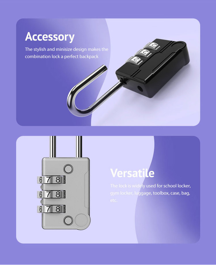 Mini 3 Digit Combination Lock for Safe Number Code Password Combination Padlock Security Travel Cheap Locks