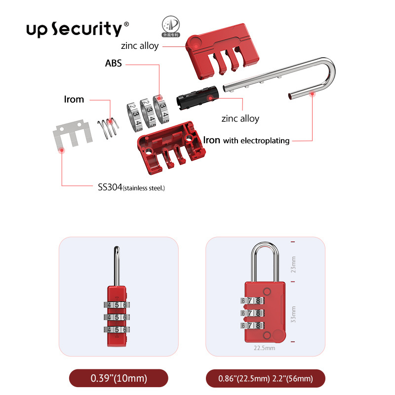 Factory 3 Digit Combination Lock outdoor letters Padlock Luggage Travel Lock Zinc alloy combination padlock