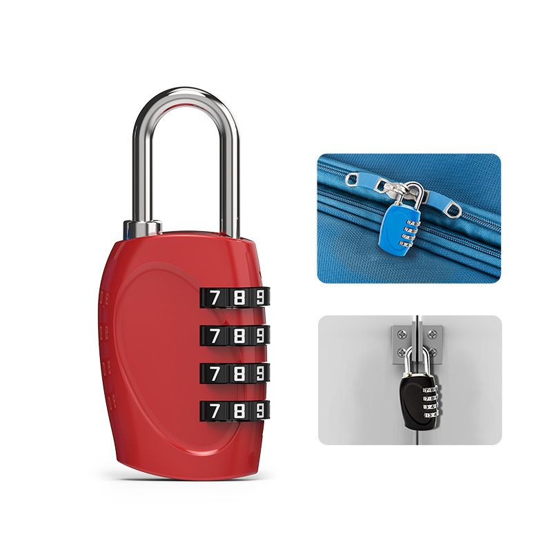 Hardened steel Master lock safe Combination lock luggage Padlock 4 digit for backpack mailbox cabinet door