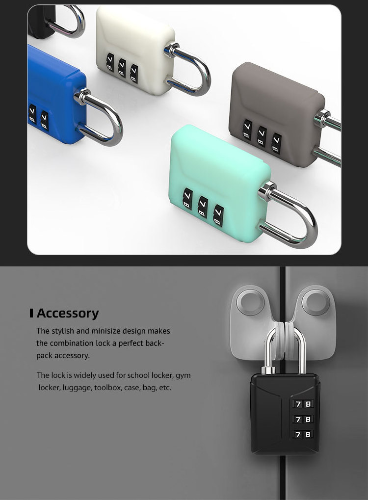 Password changeable Combination lock luggage Padlock Gym Master lock heavy duty ABS for school door gate mailbox