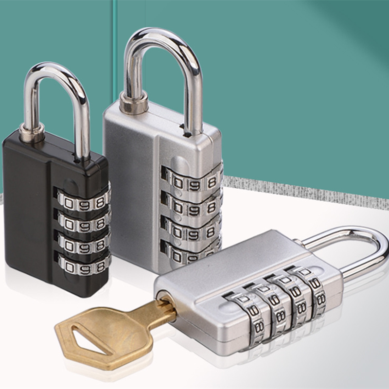 Up Security 4 Digit Combination Lock with Master Key Top Quality Changeable  Combination Padlock