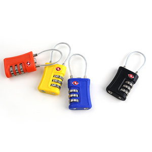 TSA  Approved Combination Padlock 3 Digit Wire Lock TSA Lock TSA Cable Travel Luggage Combo Padlocks for Zipper Suitcase