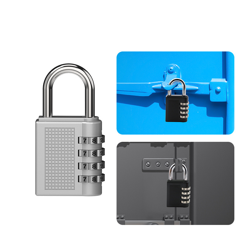 Big 4 Digit Combination Lock Square Heavy Custom Logo Digital 4-digit Code Security Lock Combination Padlock