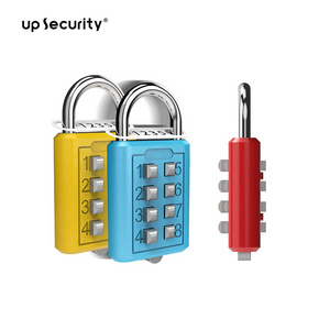 Heavy-duty 8-button zinc alloy password padlock securing code Gym locker drawer doors