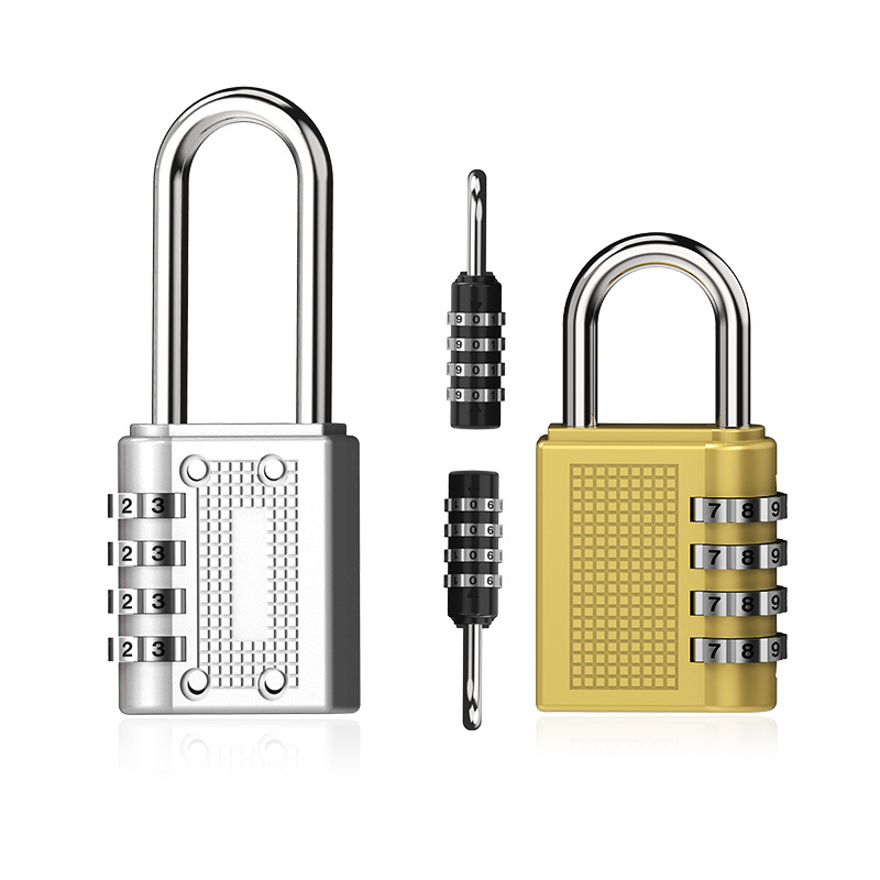 Big 4 Digit Combination Lock Square Heavy Custom Logo Digital 4-digit Code Security Lock Combination Padlock