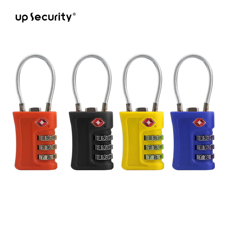 TSA  Approved Combination Padlock 3 Digit Wire Lock TSA Lock TSA Cable Travel Luggage Combo Padlocks for Zipper Suitcase