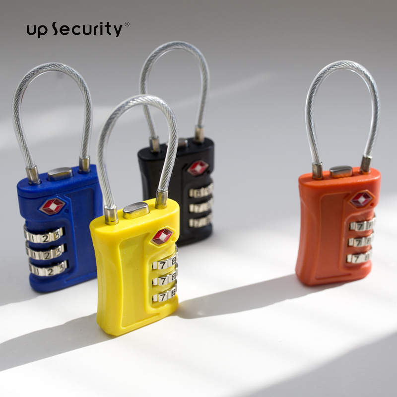 TSA  Approved Combination Padlock 3 Digit Wire Lock TSA Lock TSA Cable Travel Luggage Combo Padlocks for Zipper Suitcase