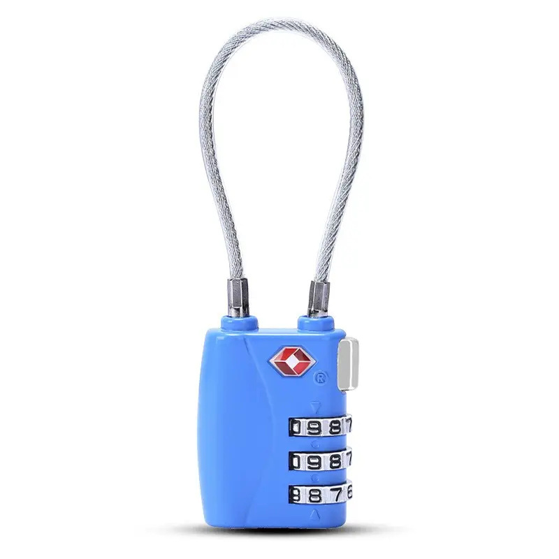 TSA Combination Padlocks 3 Digit Wire Lock Cable TSA Padlock TSA Travel Luggage Combo Padlock for Zipper Suitcase