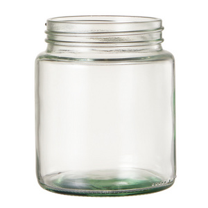 Wholesale 588ML  Storage Glass Jars  Clear Wide Mouth glass mason jar for food storage with metal screw lid