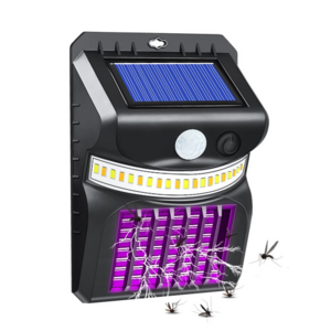 Outdoor IP65 Solar Mosquito Killer Lamp UV LED Bug Zapper with Plastic Lamp Body Control Garden Lawn Light for Park Courtyard