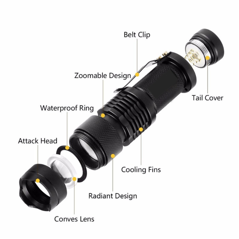 FY Factory Wholesale Cheap Price High Bright Led Eco Diving Flashlight Zooming Torch Waterproof Luminous Custom White Light