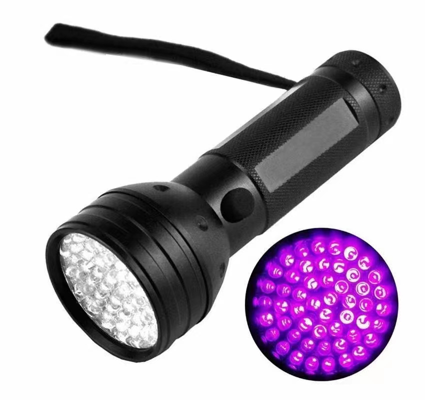 395nM Aluminium alloy UV Blacklight Flashlight Ultraviolet 51 LED Black Light Pet Urine Detector For Dog Cat Stains Bed Bug