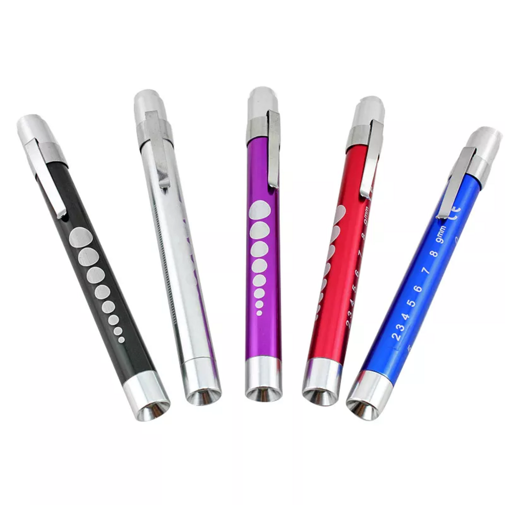 Pen Light with Pupil Gauge LED Medical Penlight Torch Mini Led Pen Flashlight with Clip 70 EDC Flashlight DC Emergency Aluminum