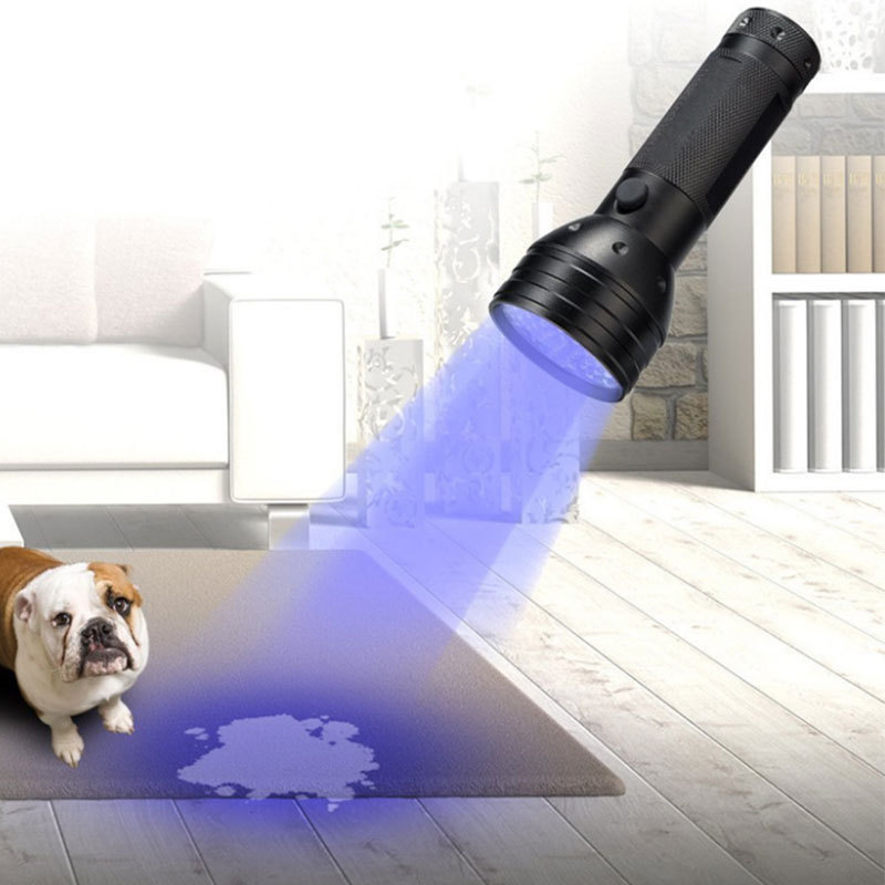 Aluminum Alloy Multifunctional 395nm 51 Led Ultra Uv LED Flashlight Powered By Aa Battery For Money Pet Urine Checking