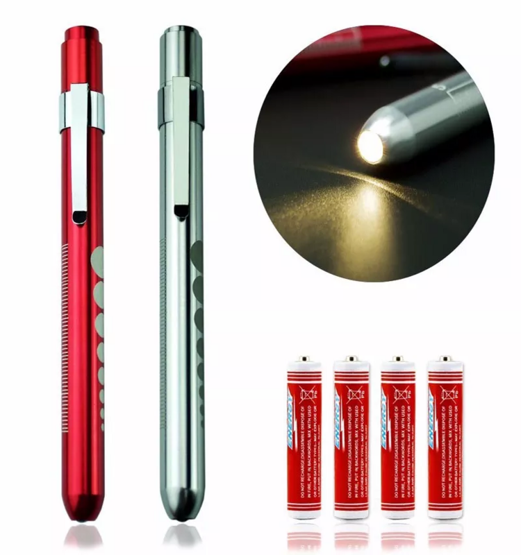 Nurse Penlight with Pupil Gauge LED Nurses Medical Pen Lights DC Emergency 70 EDC Flashlight Aluminum Alloy DC 6V 100000 0.2