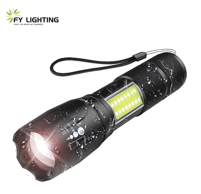 Rechargeable Torch Flashlight IP65 Emergency Xhp70.2 Flashlight Strong Power Nightlights LED DC Aluminum Alloy 70 DC 6V 100