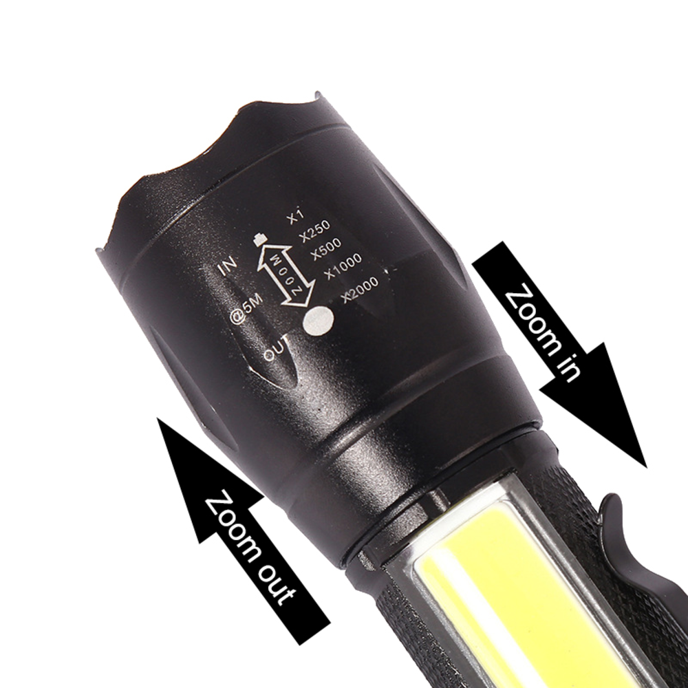 Rechargeable Torch Flashlight IP65 Emergency Xhp70.2 Flashlight Strong Power Nightlights LED DC Aluminum Alloy 70 DC 6V 100