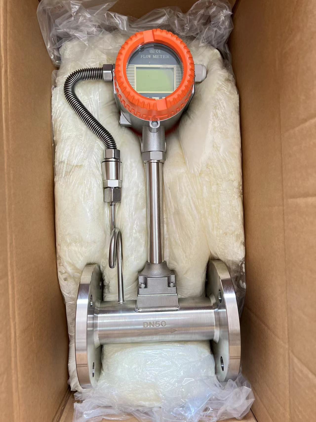 Temper And Pressure Compensation Hot Gas Steam Flowmeter Ammonia Butane Hydrogen Air flowmeter With gas split vortex flow meter