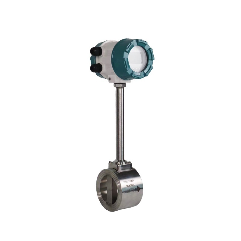 Compressed air n2 propane gas steam plug-in manufacturer Supplier vortex sanitary turbine flow meter transmitter