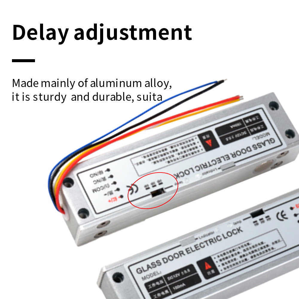 FFi DC206 surface mounted electric bolt lock delay adjustable lock with door signal feedback for office door NO and NC