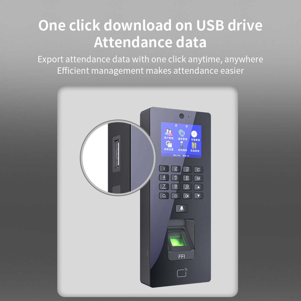 F119-TM Biometric Access Control TCP/IP IC card Fingerprint  Attendance Device