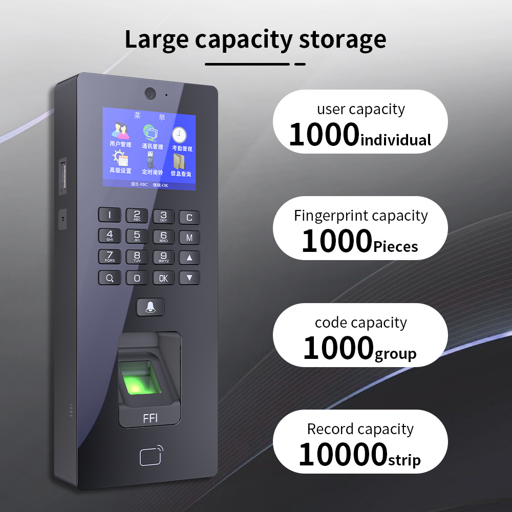 F119-TM Biometric Access Control TCP/IP IC card Fingerprint  Attendance Device