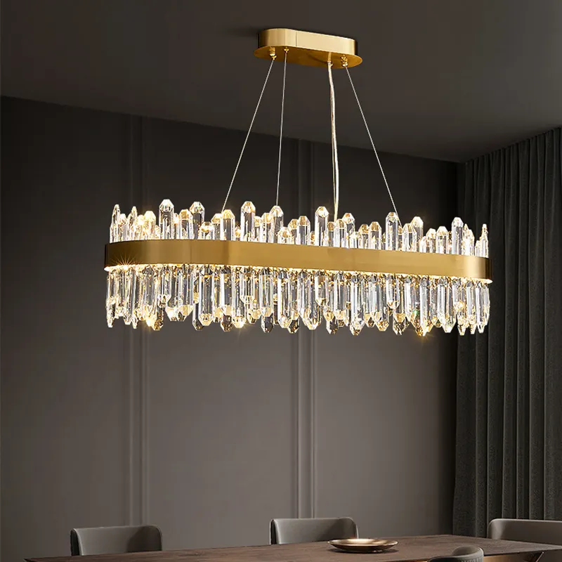 Chandelier light Post-modern Light Luxury Living Room Glass Pendant Light Creative Round Led Crystal Chandeliers For Room