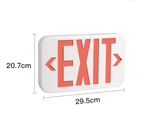 USA Led Exit Emergency Light With Backup Battery  Red Green Double Sided Exit Sign For Hospital Hotel