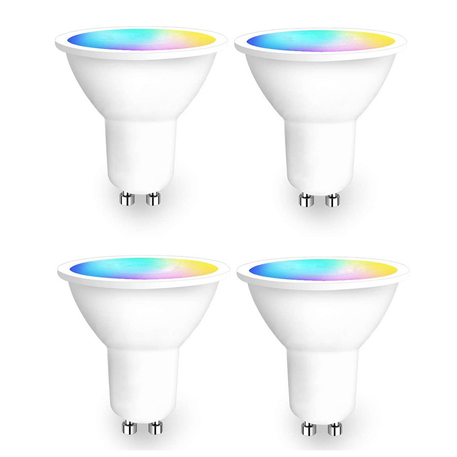 GU10 Light Bulbs APP Wifi Control RGBW Dimming Led Bulbs Tuya Alexa Zigbee Smart Life Google Home Light Bulb 5W