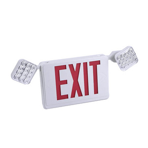 Led Emergency Light Backup Battery LED Exit Combo Red Green Exit Sign for Hotel School Emergency Exit Lights