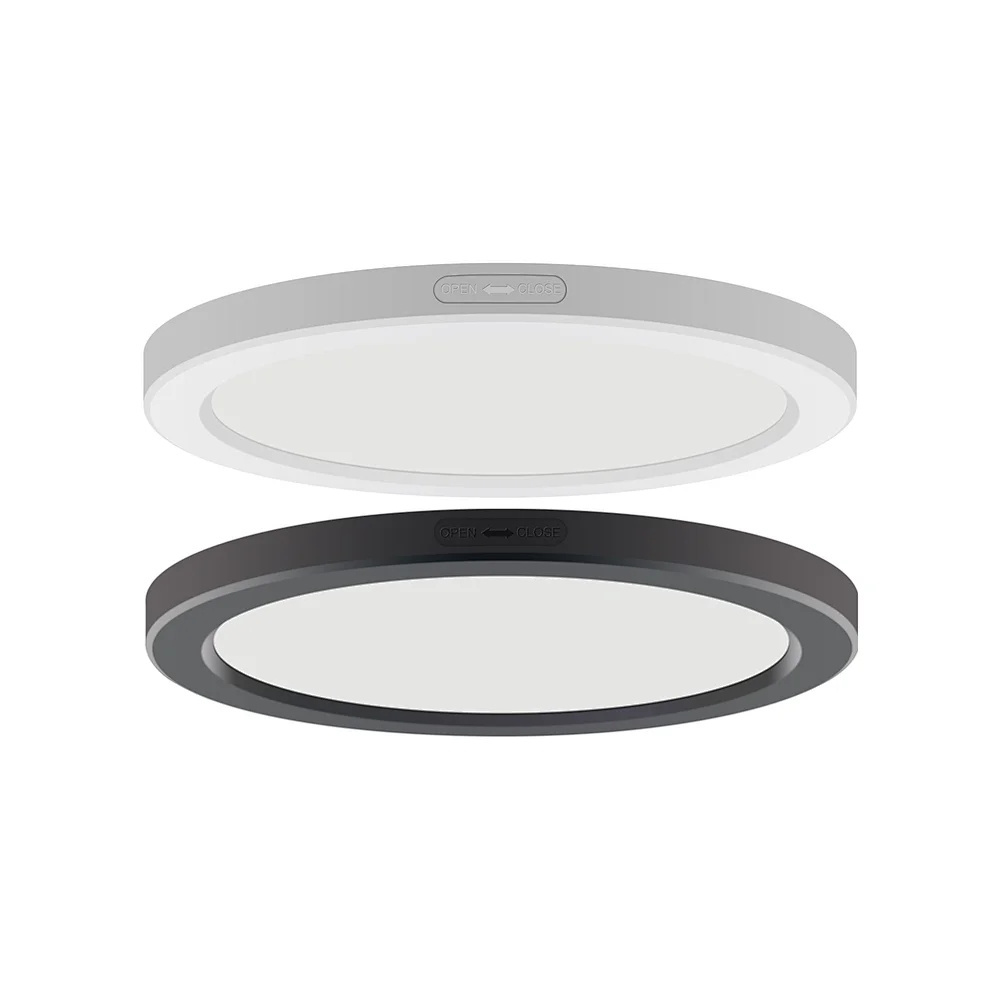 White/Black  6W 12W 18W 22W 24W Led Ultra-thin Round Dimmable Flush Mounted Ceiling Fixture Wholesale Led Down  Indoor Lighting