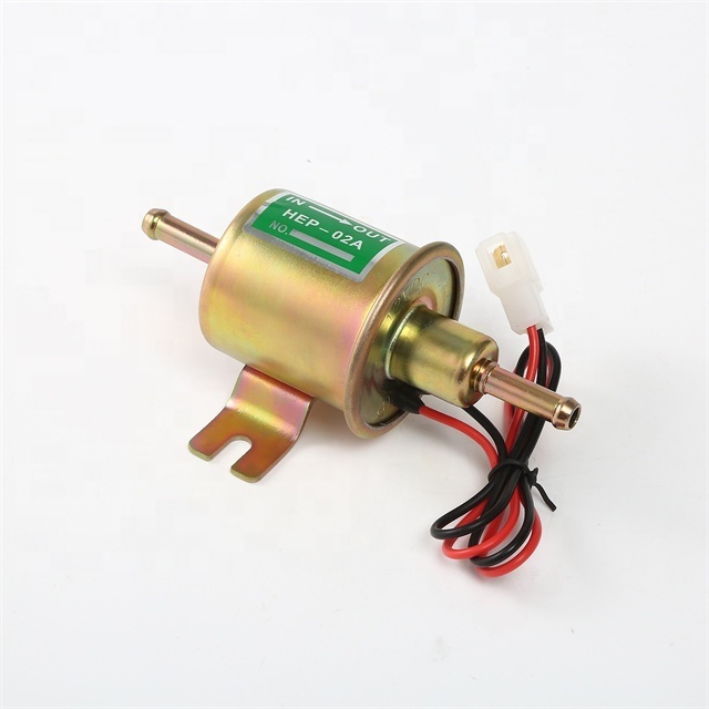 HEP-02A Low Pressure Electric Fuel Pump Petrol Gas Pump with Install Kit for Motorcycle Lawn Mower Carburetor ATV Trucks Boats