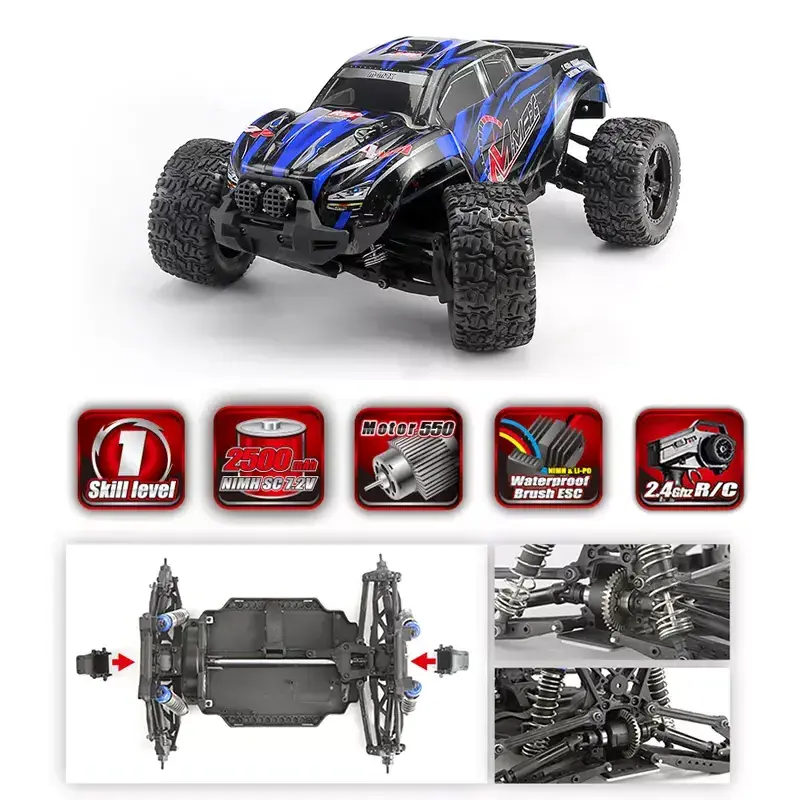 Remo Hobby 1031Lipo 1/10 Remote Control Off Road 40km/h High Speed RC Monster  Rock Crawler 4WD Truck Toy Car