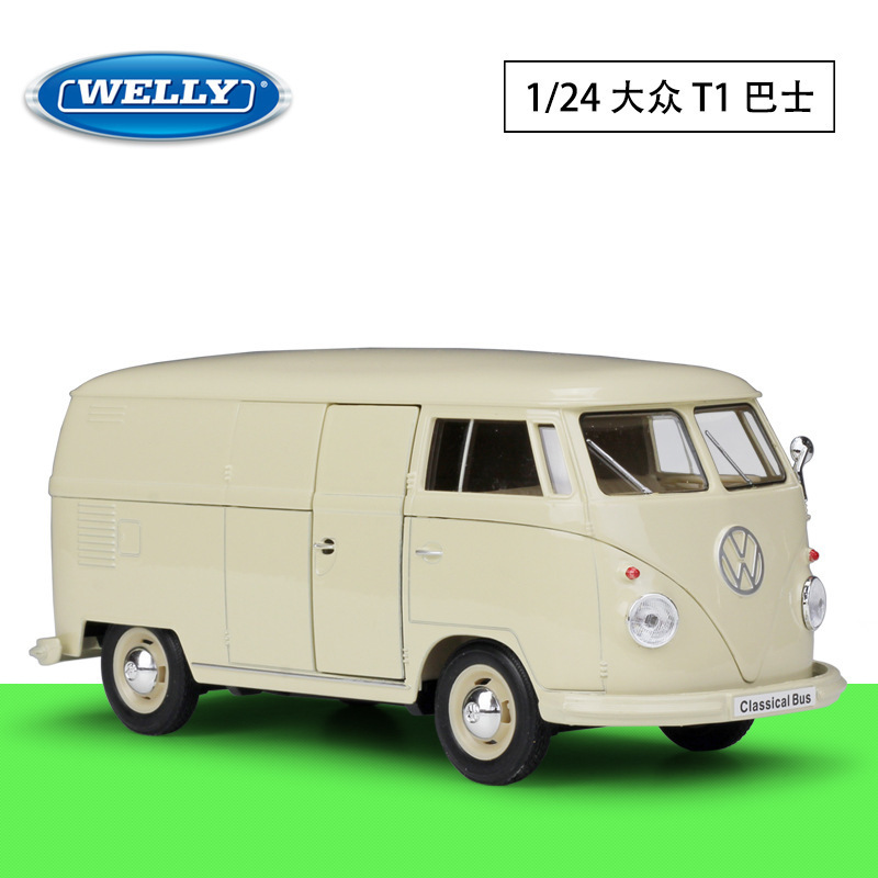 Hot selling Welly 1:24 S Vo lkswagen 1963 T1 BUS Metal Collectible Simulation Die Cast Car Alloy Car Model