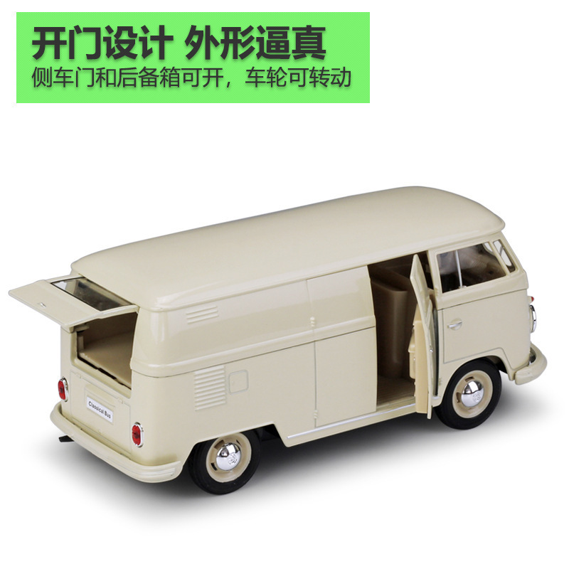 Hot selling Welly 1:24 S Vo lkswagen 1963 T1 BUS Metal Collectible Simulation Die Cast Car Alloy Car Model